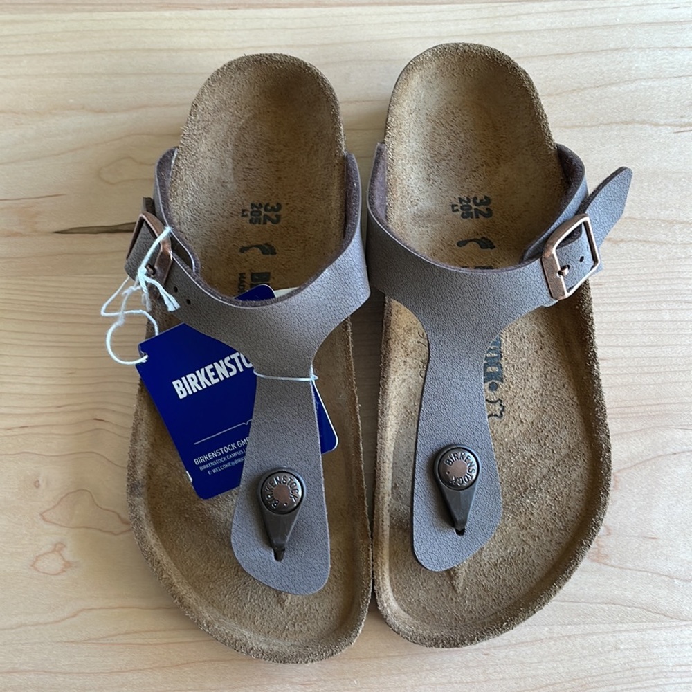 Kids Birkenstock Gizeh Mocha Size 1 or 32 ✨ NWT - Picture 2 of 7